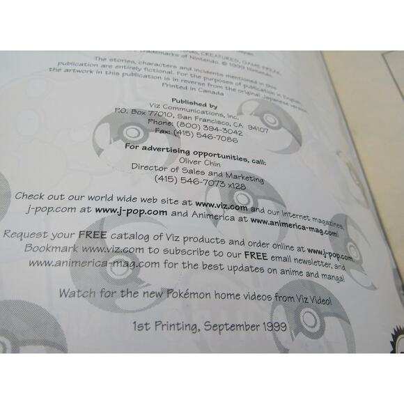 Pokemon Viz Comics Electric Pikachu Boogaloo Vol 3 1999 First Printing English - Picture 11 of 12